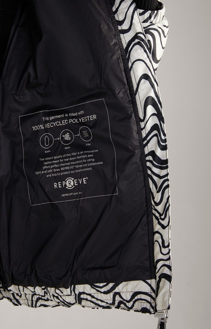 Jacke in Schwarz/Ecru gemustert