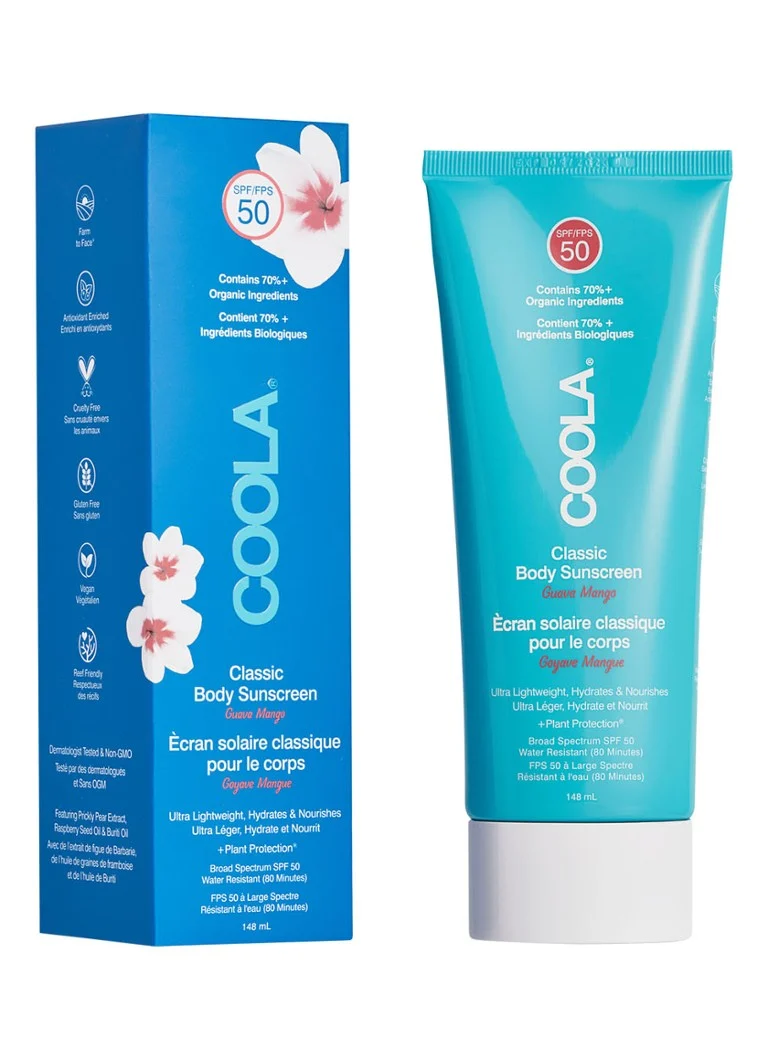 Coola Classic Body Organic Sunscreen Lotion SPF50 Guava Mango - sunscreen