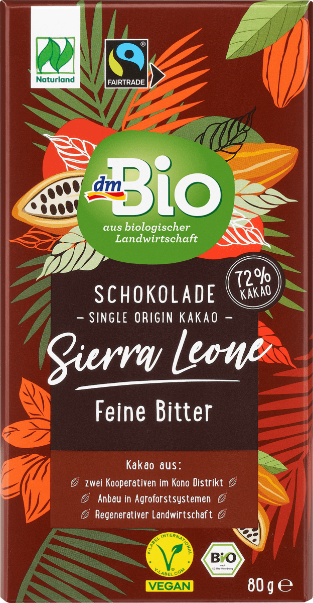 Schokolade, \Sierra Leone\ Feine Bitter, 80 g