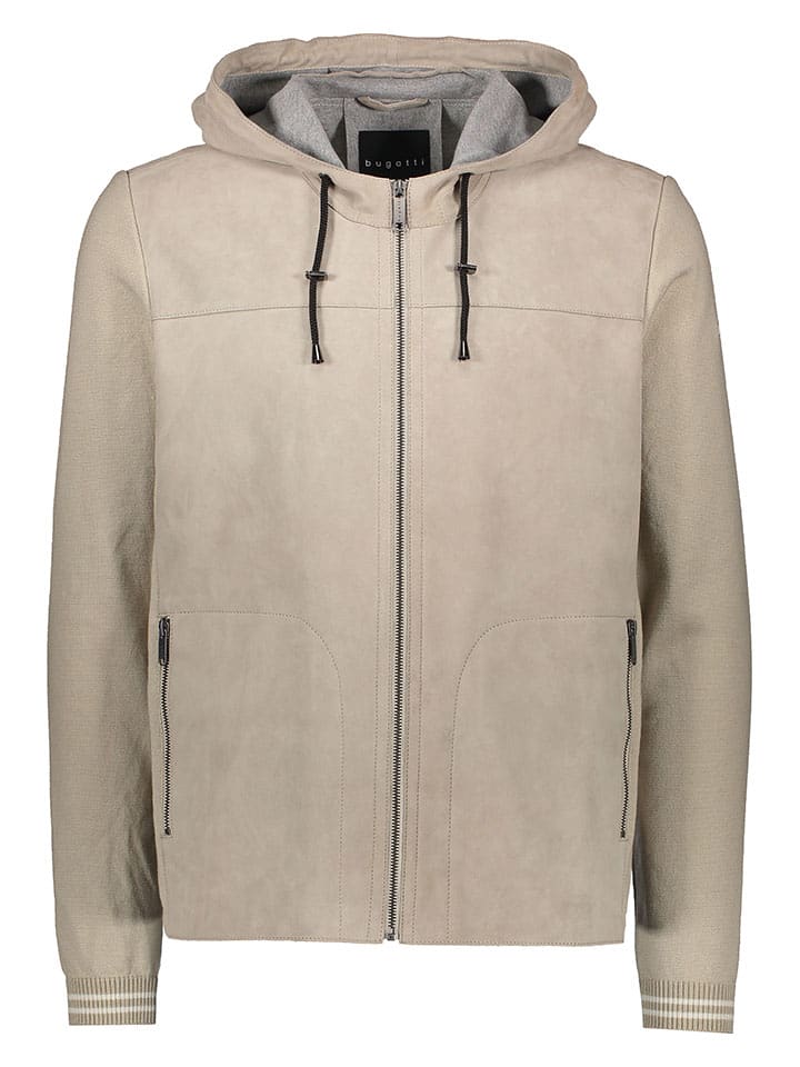 Bugatti Lederjacke in Beige günstig kaufen