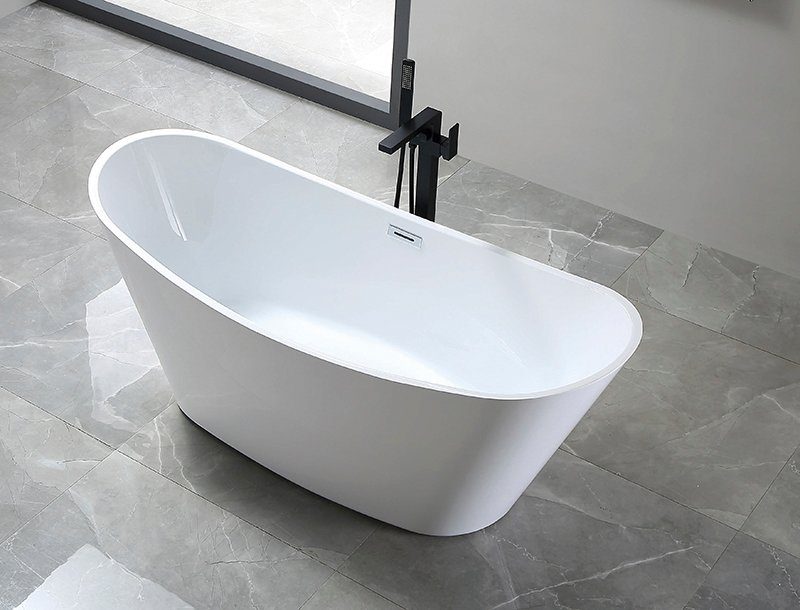 welltime Badewanne Lagos, freistehend, aus hochwertigem Sanitäracryl, mit Pop Up Ventil