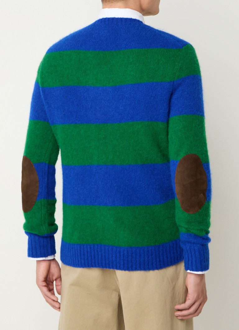 Ralph Lauren Fine-knit pullover in alpaca wool blend with stripe print