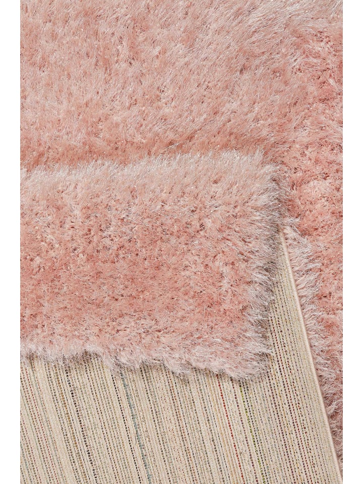 Wecon Home Hochflorteppich Shiny Touch in rosa günstig kaufen 120 x 170 cm