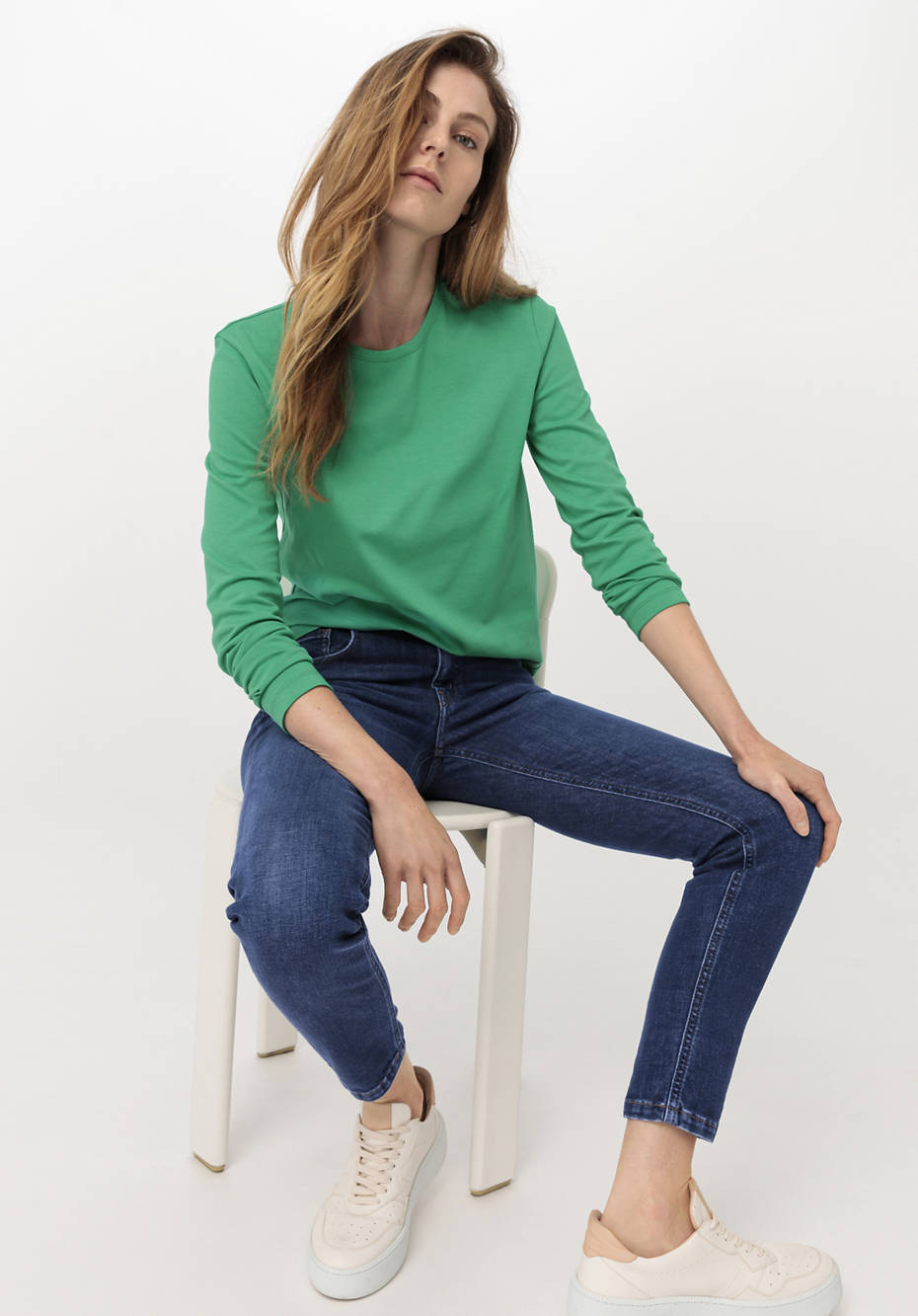 Langarmshirt aus reiner Bio-Baumwolle