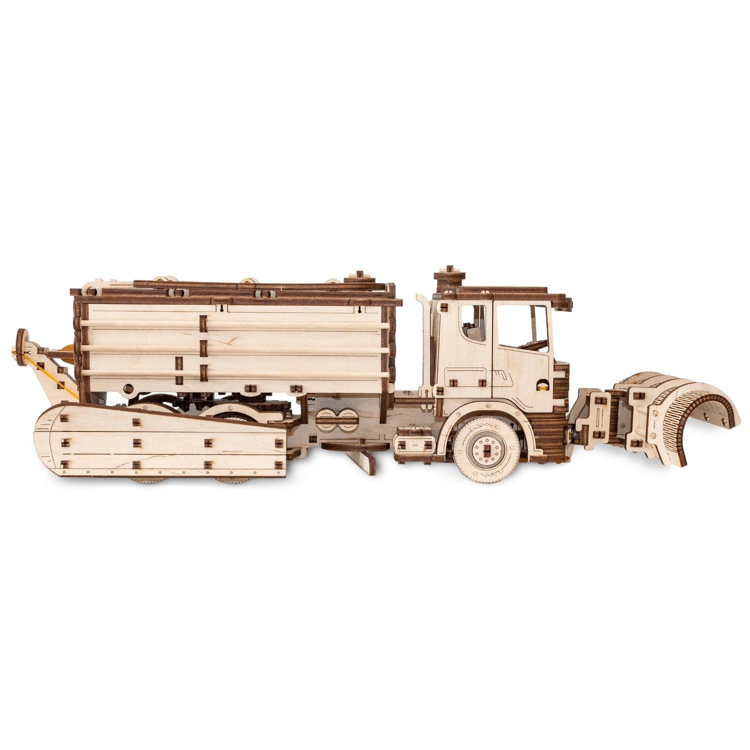 Eco Wood Art Puzzle Eco-Wood-Art Mechanischer LKW Schneeräumer Snowtruck Mechanisches, 417 Puzzleteile
