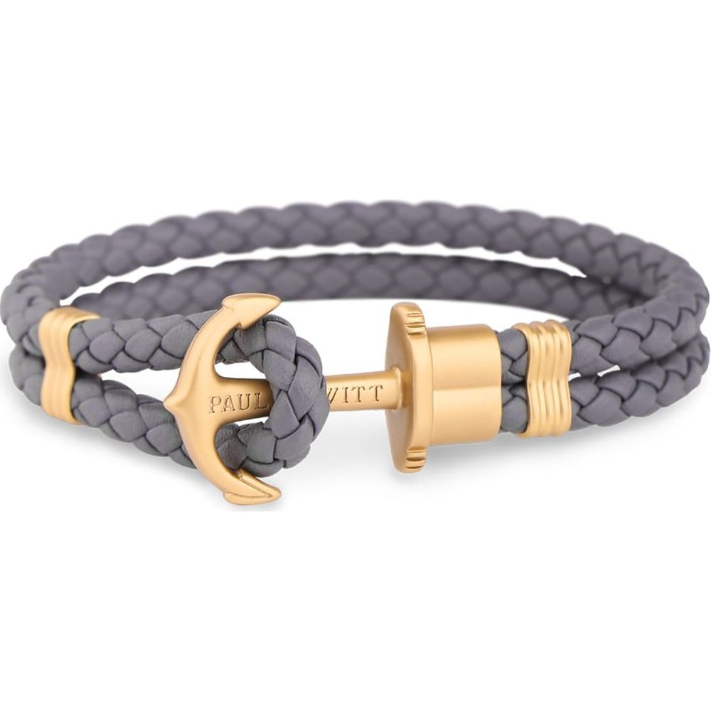 Paul Hewitt Bracelet Cuir, Acier inoxydable or Bracelet