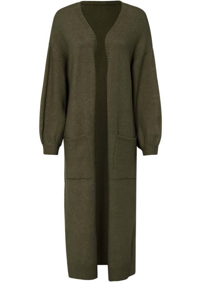 Oversize-Strickjacke in Midilänge