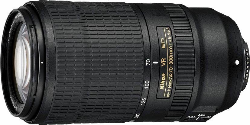 Nikon AF-P NIKKOR 70-300mm 1:4,5-5,6E ED VR Objektiv, (INKL. HB-82 und CL-1022)