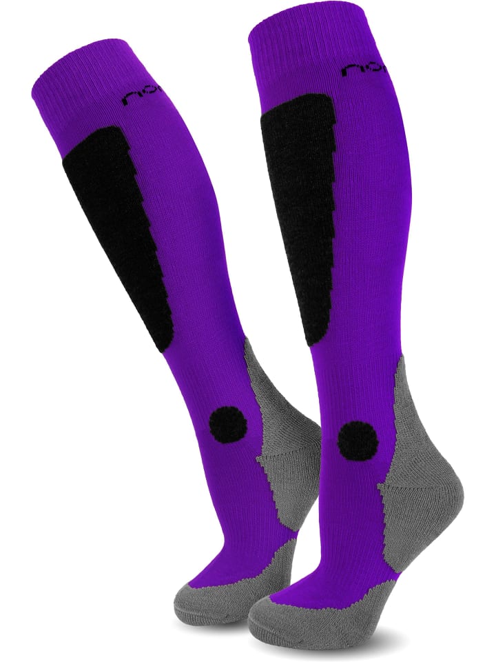 normani 2 Paar Ski-Kniestrümpfe New-Style in Lila/Schwarz/Grau günstig kaufen