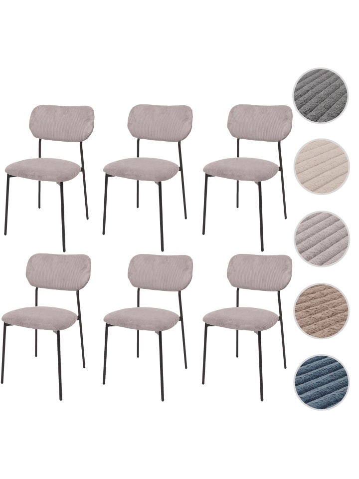 MCW 6er-Set Esszimmerstuhl O26, Hellgrau günstig kaufen onesize