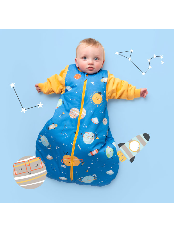 Schlummersack Babyschlafsack, 1.0 TOG in Blau-Gelb günstig kaufen