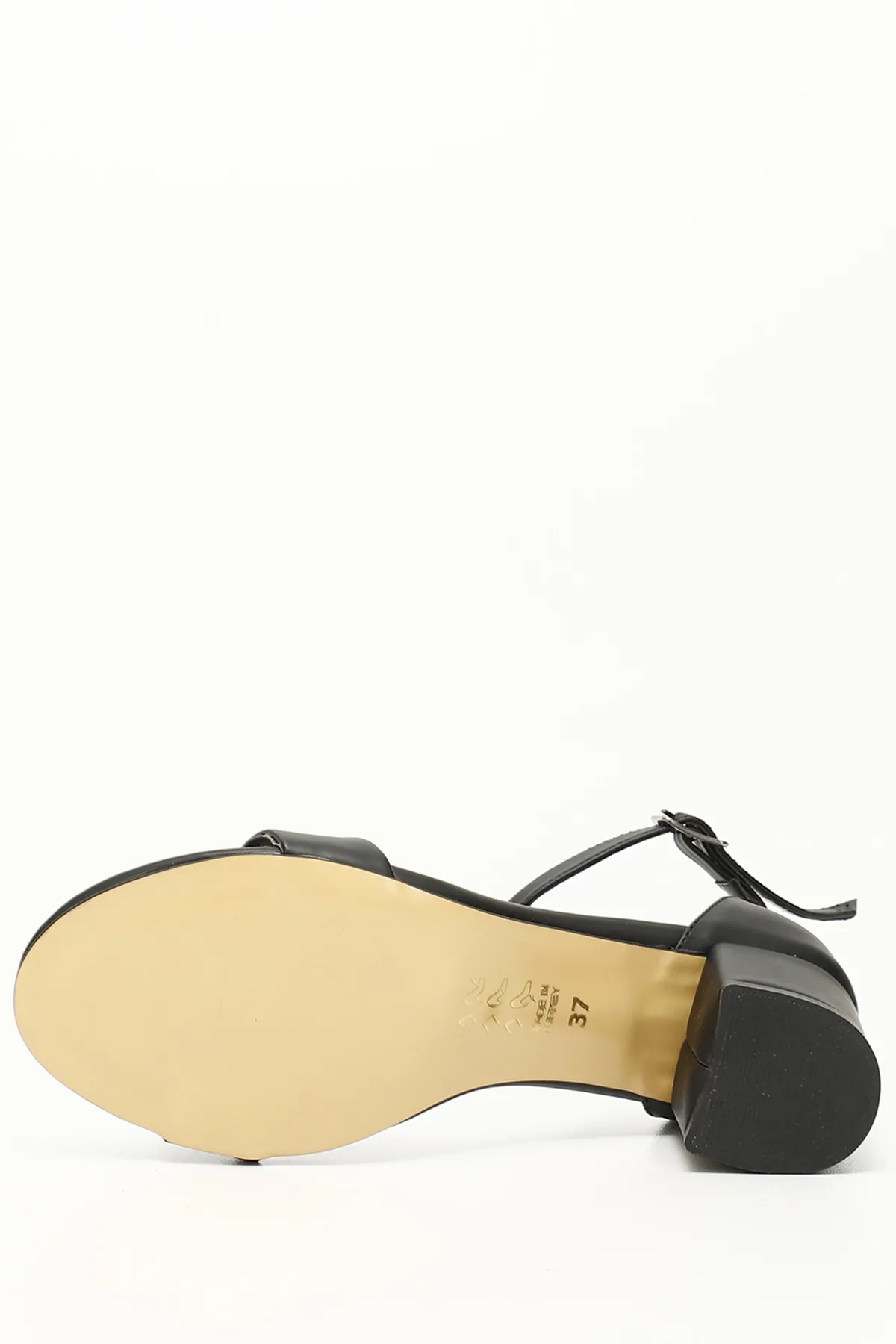 GÖNDERİ(R)  Schwarze Damen-Riemchensandalen mit dicken Absätzen 37101