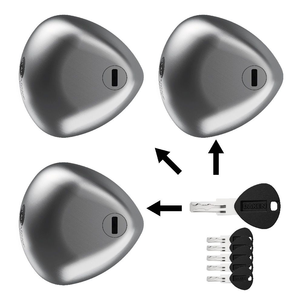 Blackstone Silver COMBO Set von 2 Van-Schlösser