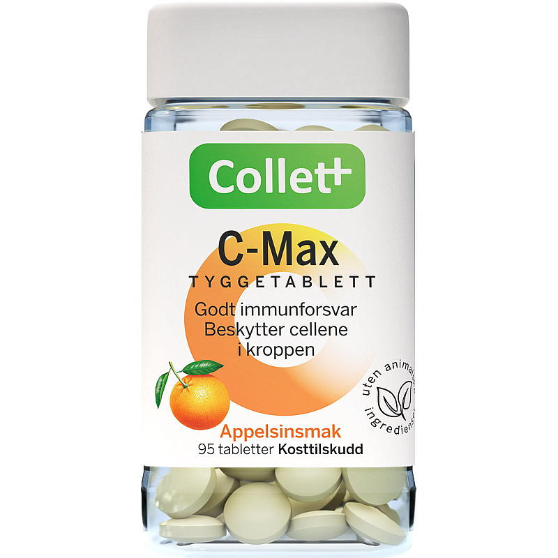 Collett Collett C-max 95 stk tyggetabletter appelsin