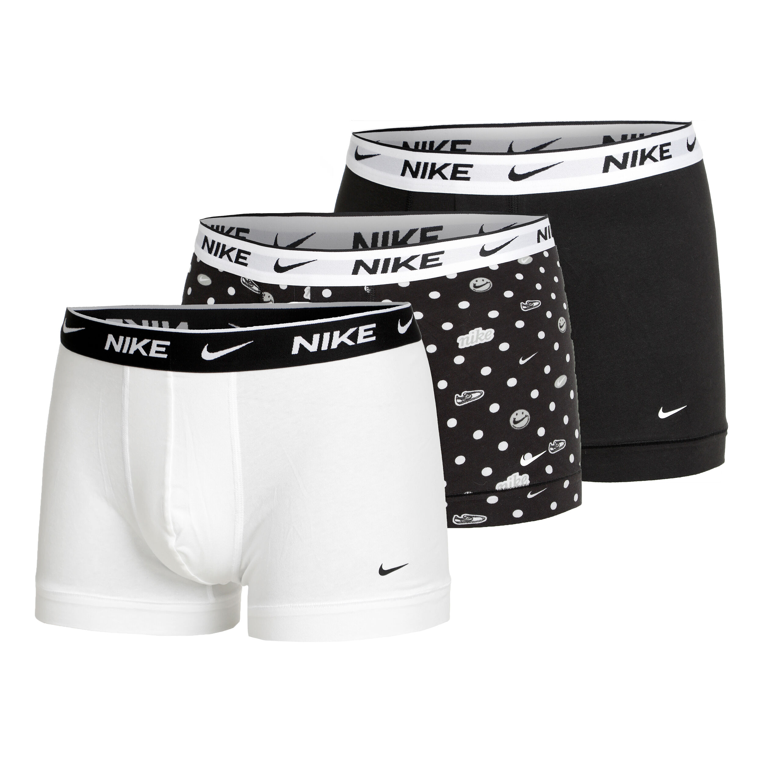 Everyday Cotton Stretch Trunk Boxer Short 3er Pack Herren - Schwarz, Weiß