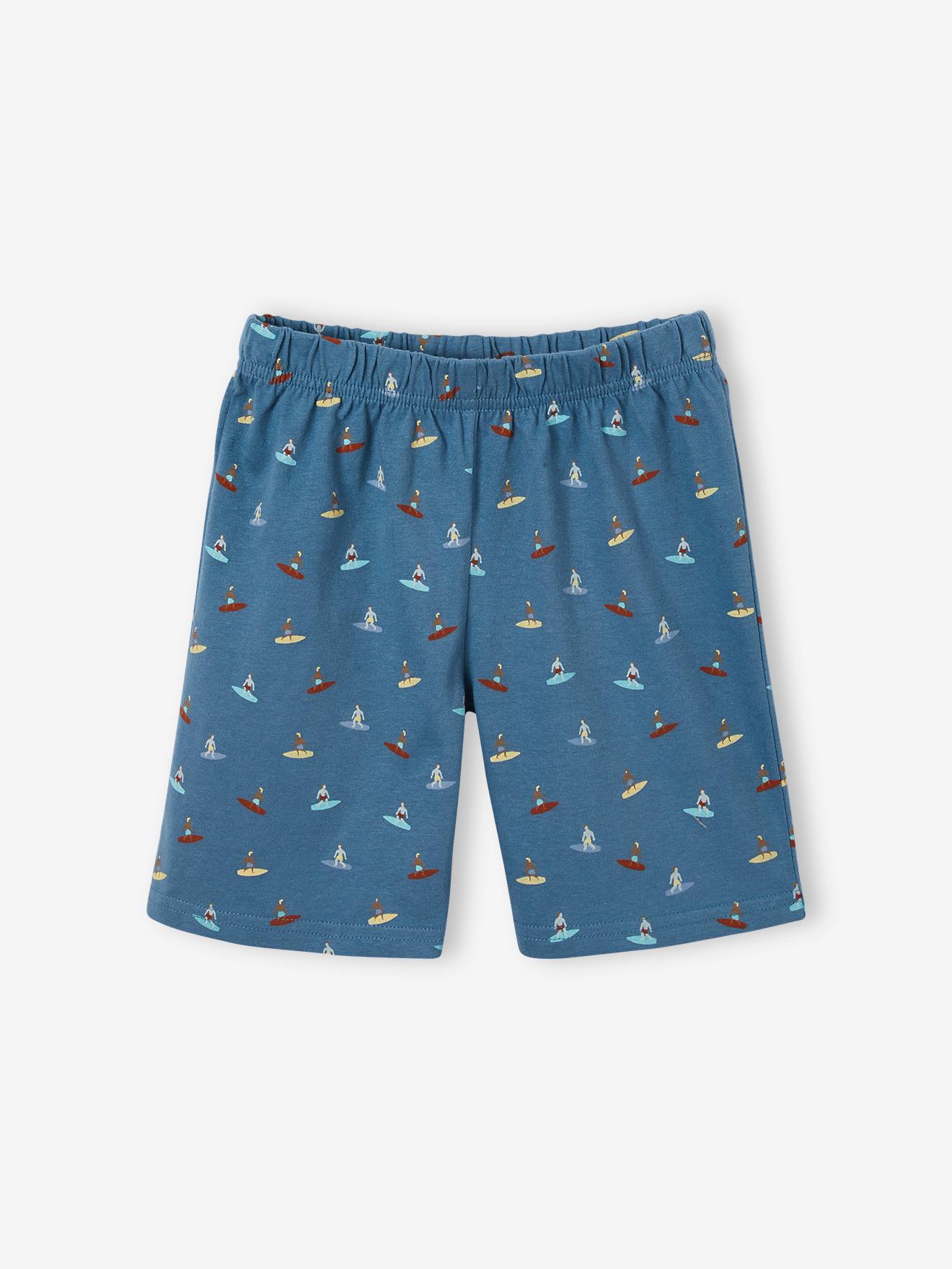 Vertbaudet 2er-Pack kurze Jungen Schlafanzüge SUMMER SURF Oeko-Tex - blau