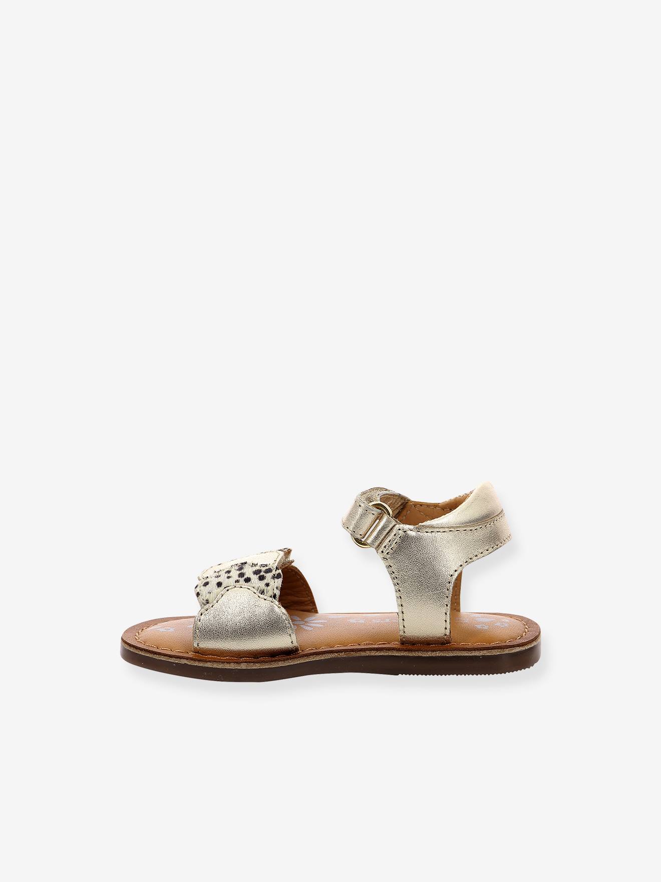 Sandales cuir enfant Dyastar KICKERS® or