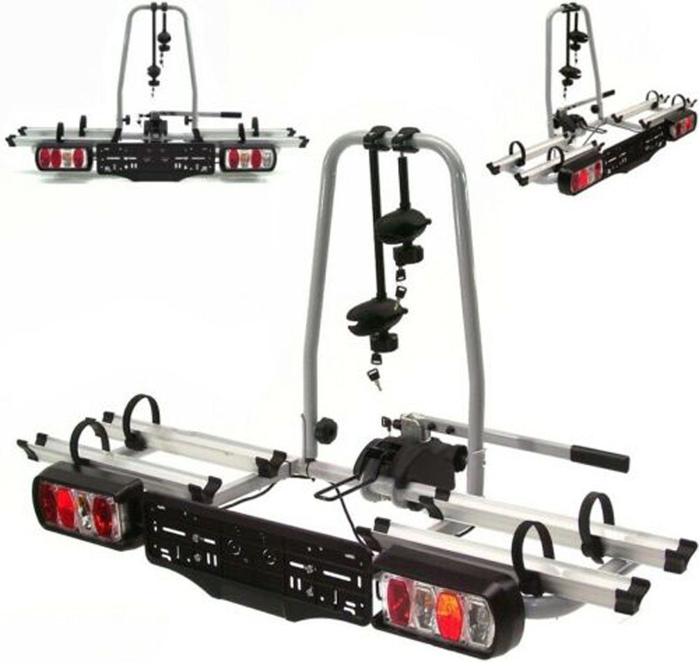 Apex Heckfahrradträger Fahrradträger für 2 ebikes Fahrräder 60kg Heckträger Anhängerkupplung abklappbar