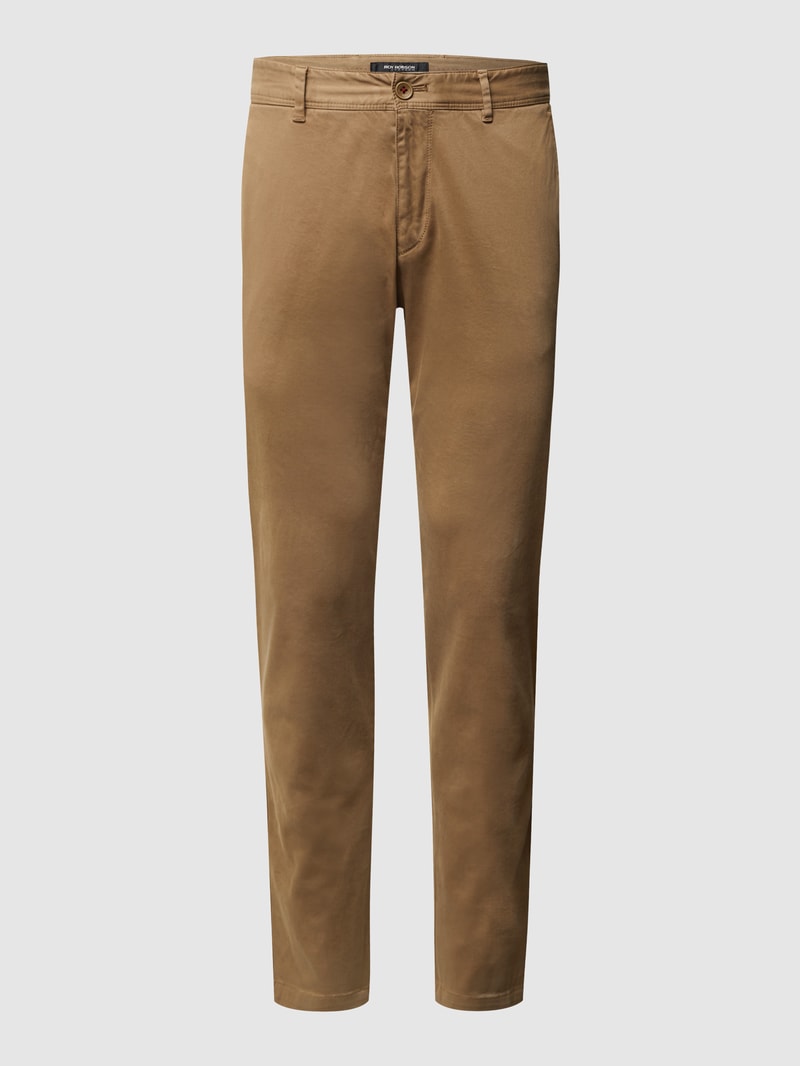 Slim Fit Chino mit Stretch-Anteil in beige