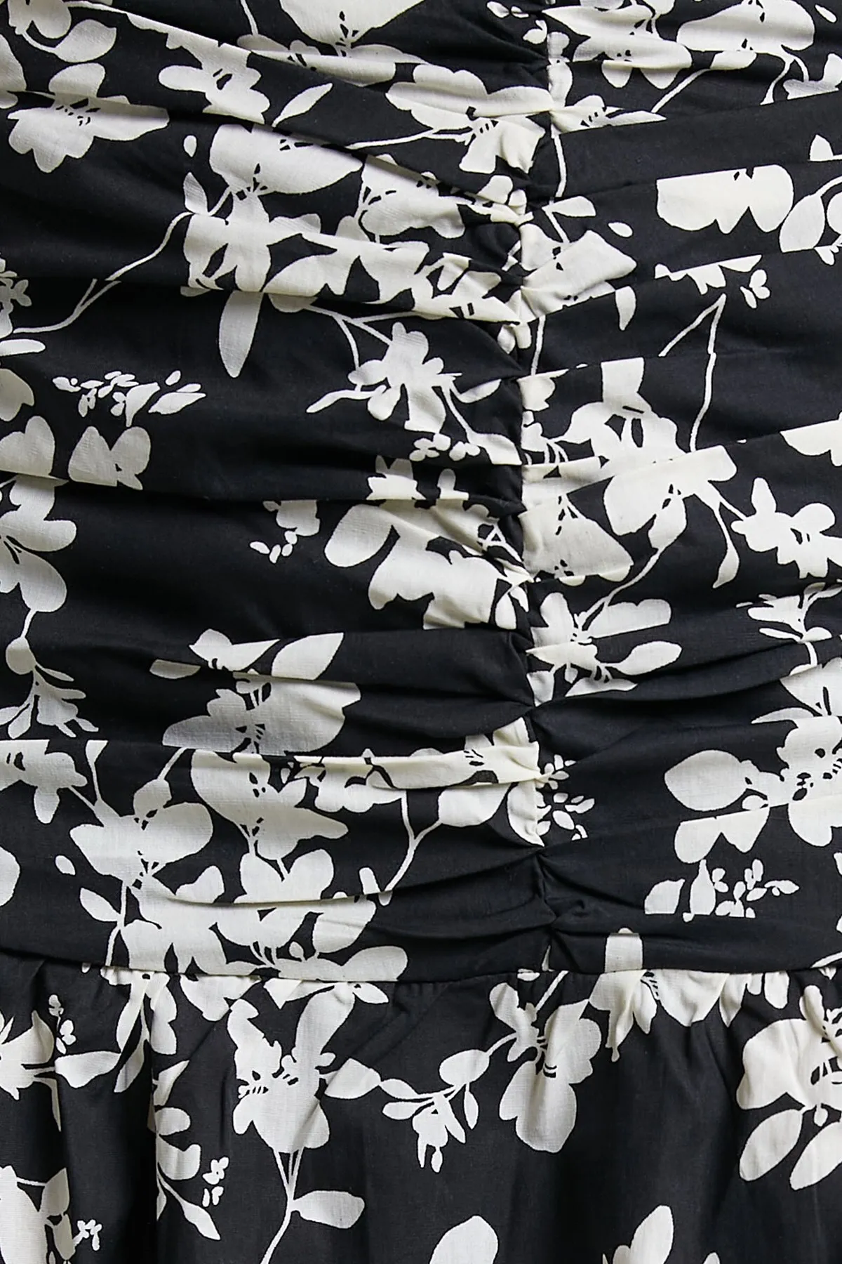 Madmext  Schwarzes, langes, gemustertes, tief ausgeschnittenes Damenkleid Mg1420