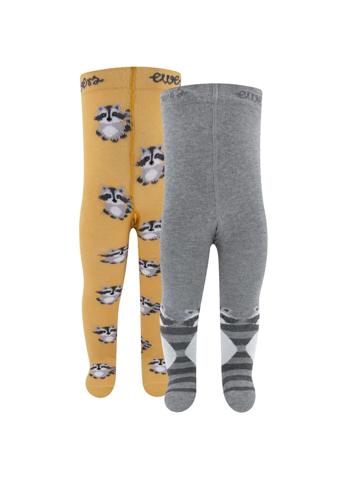 ewers 2er-Set Strumpfhose 2er Pack Waschbär in curry günstig kaufen