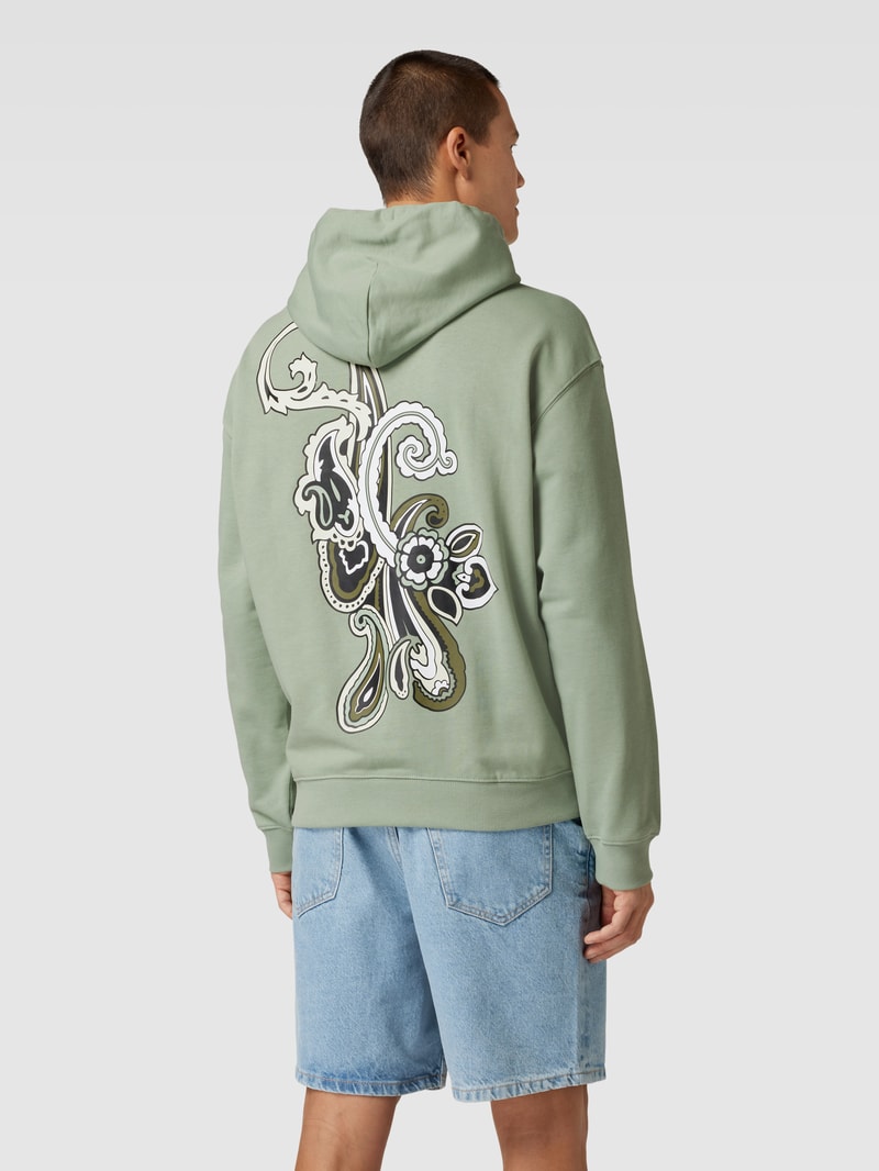 Hoodie mit Motiv-Print Modell 'Dolias' in mint