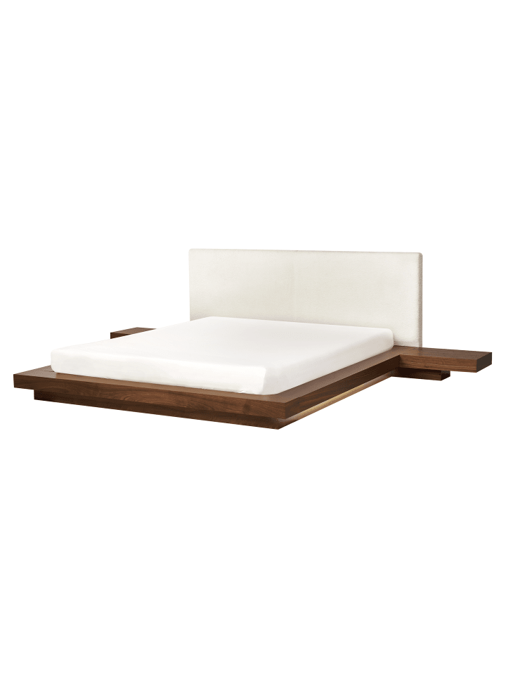 Beliani Doppelbett ZEN in Braun/Weiß - (W) 308 x (H) 86 x (L) 229 cm günstig kaufen onesize