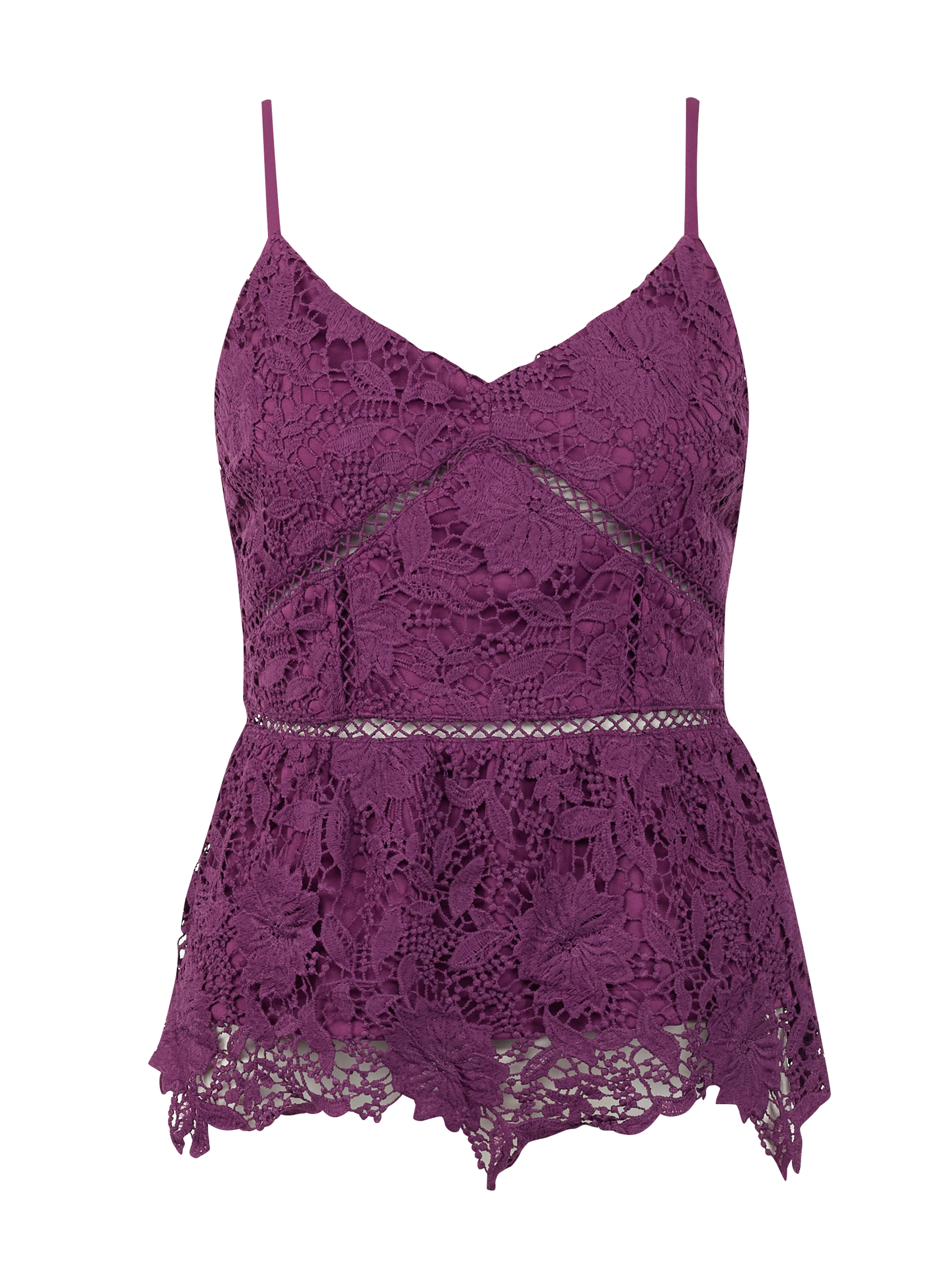 Lila Damen-Spitzentop ORSAY