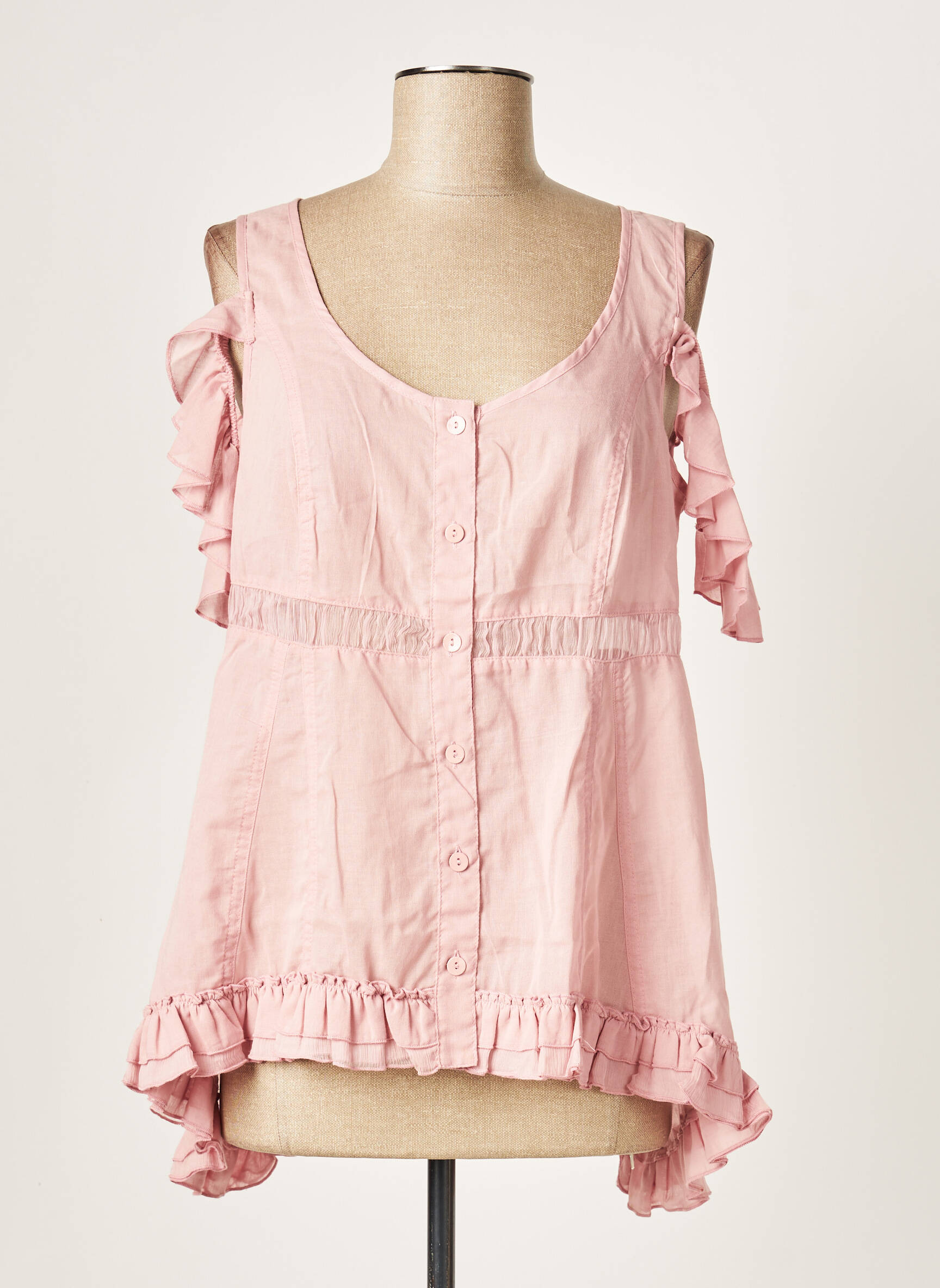 Lauren Vidal Tuniquesansmanche Femme couleur rose
