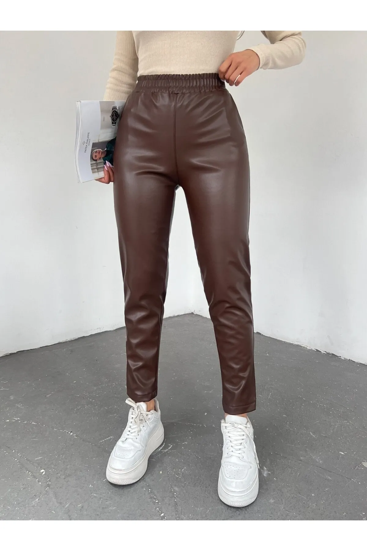 Modamorfo  Lederhose mit elastischem Bund