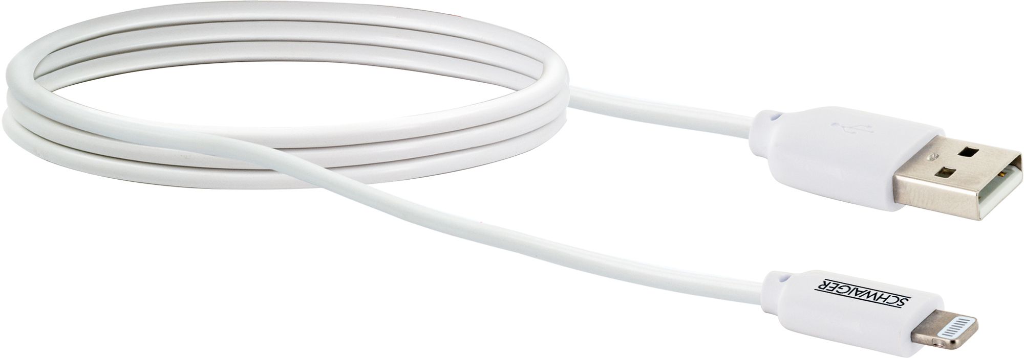 Schwaiger LKF200L 2 Meter weißes Apple Lightning Kabel