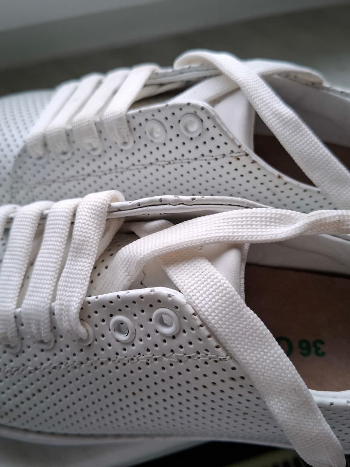 Comfortfusse Leder-Sneakers in Weiß günstig kaufen 36