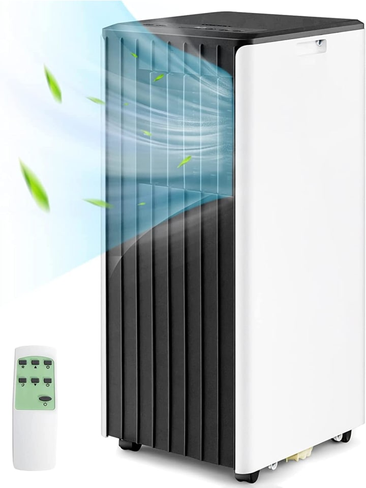 COSTWAY Mobile Klimaanlage 4 in 1 9000BTU in Schwarz günstig kaufen 75 x 30 cm