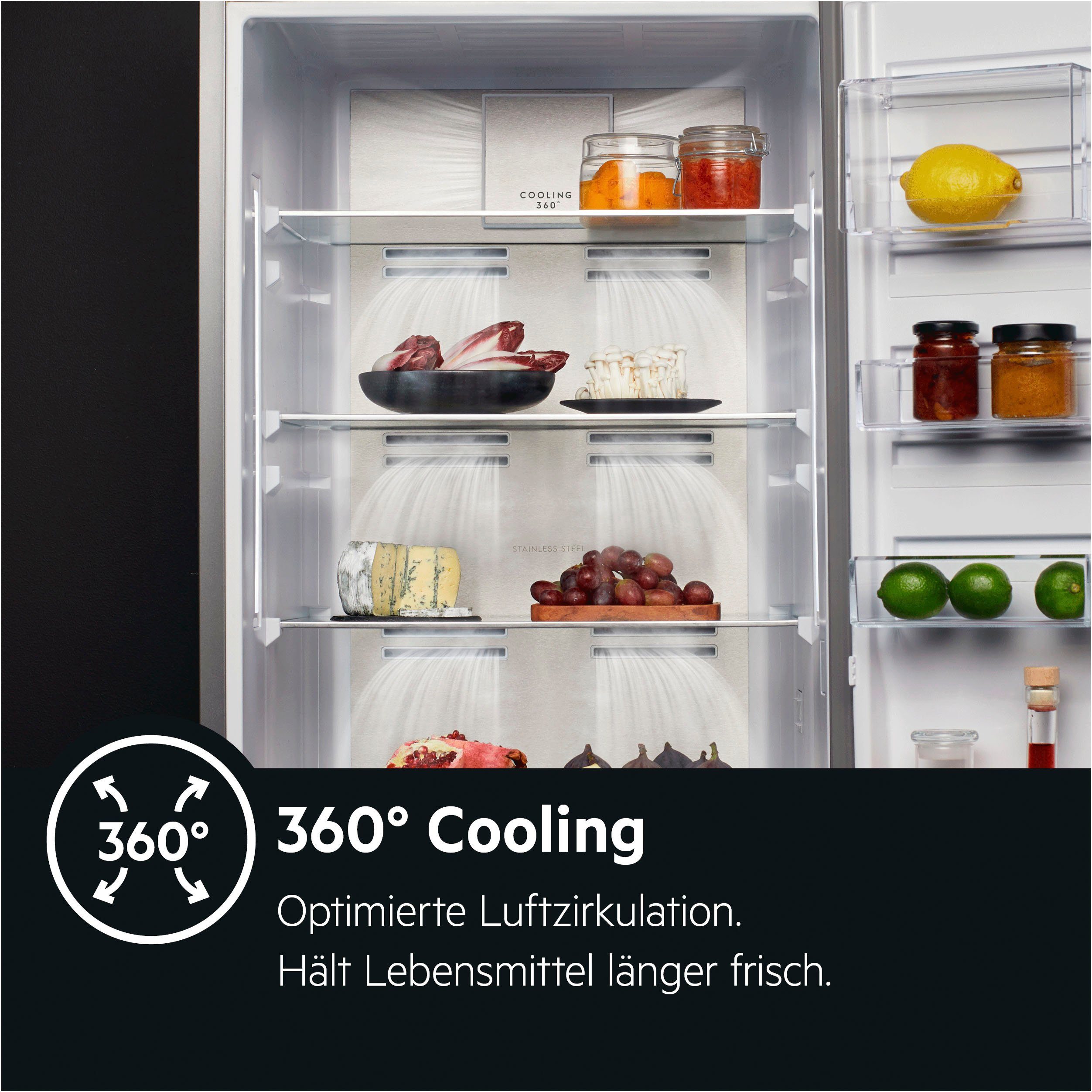 AEG Kühl-/Gefrierkombination RCB736D5MX, 201 cm hoch, 59,5 cm breit