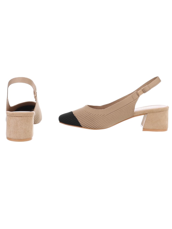 Ital-Design High Heel in Hellbraun und Schwarz günstig kaufen