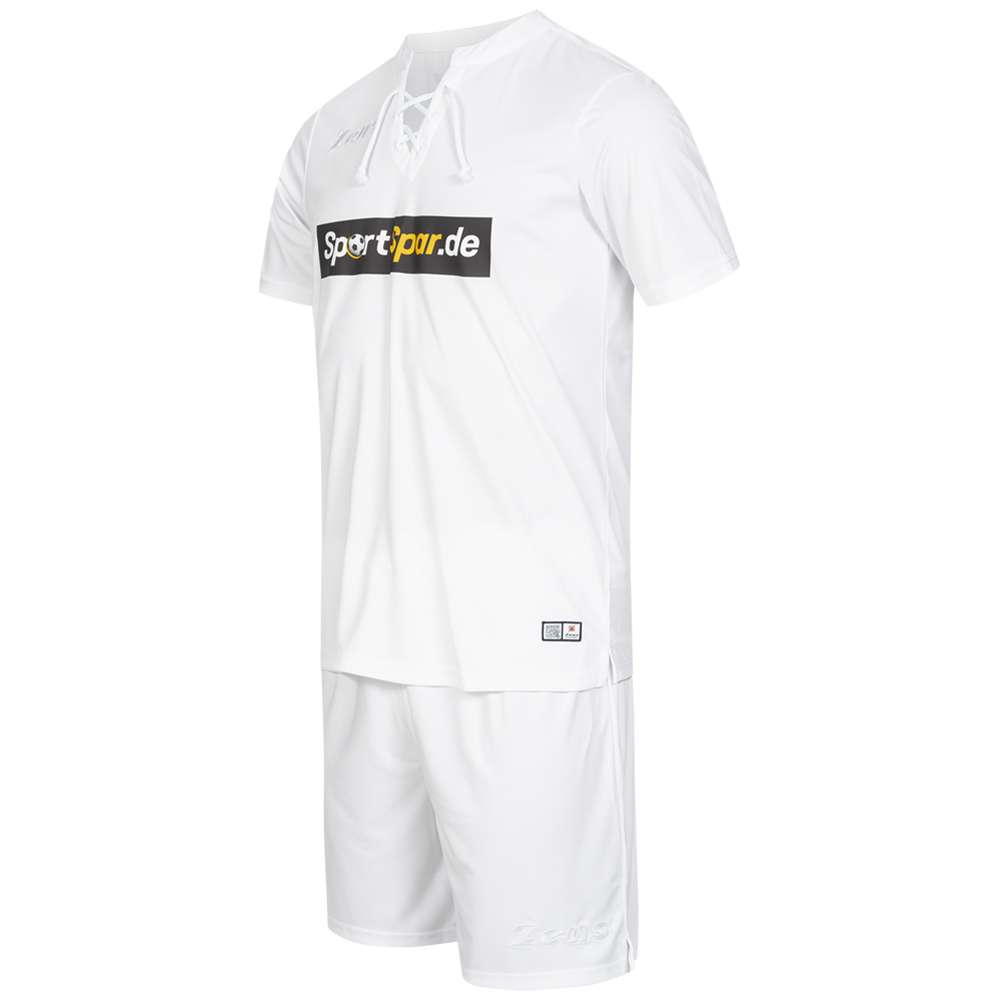 Zeus x Sportspar.de Legend Fußball Set Trikot mit Shorts weiß