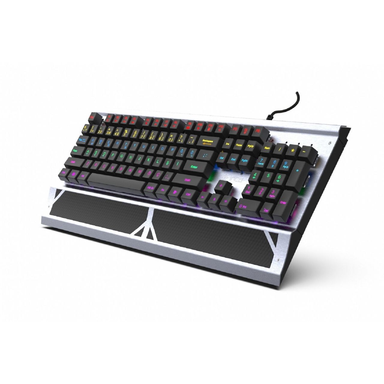 Inca IKG-444 RGB-Beleuchtete Gaming-Tastatur mit 13 Modi, Langlebige Tasten