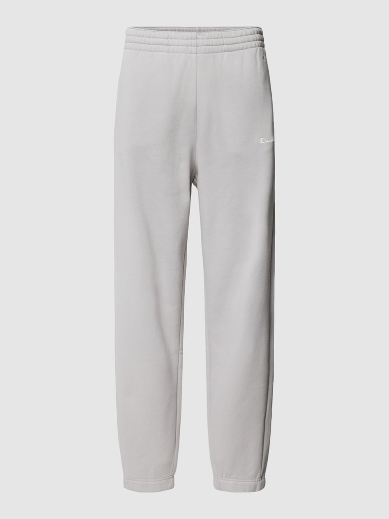Sweatpants mit Label-Stitching Modell 'Rochester' in hellgrau