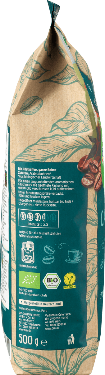 Caffè Crema de Peru, ganze Bohne, 500 g