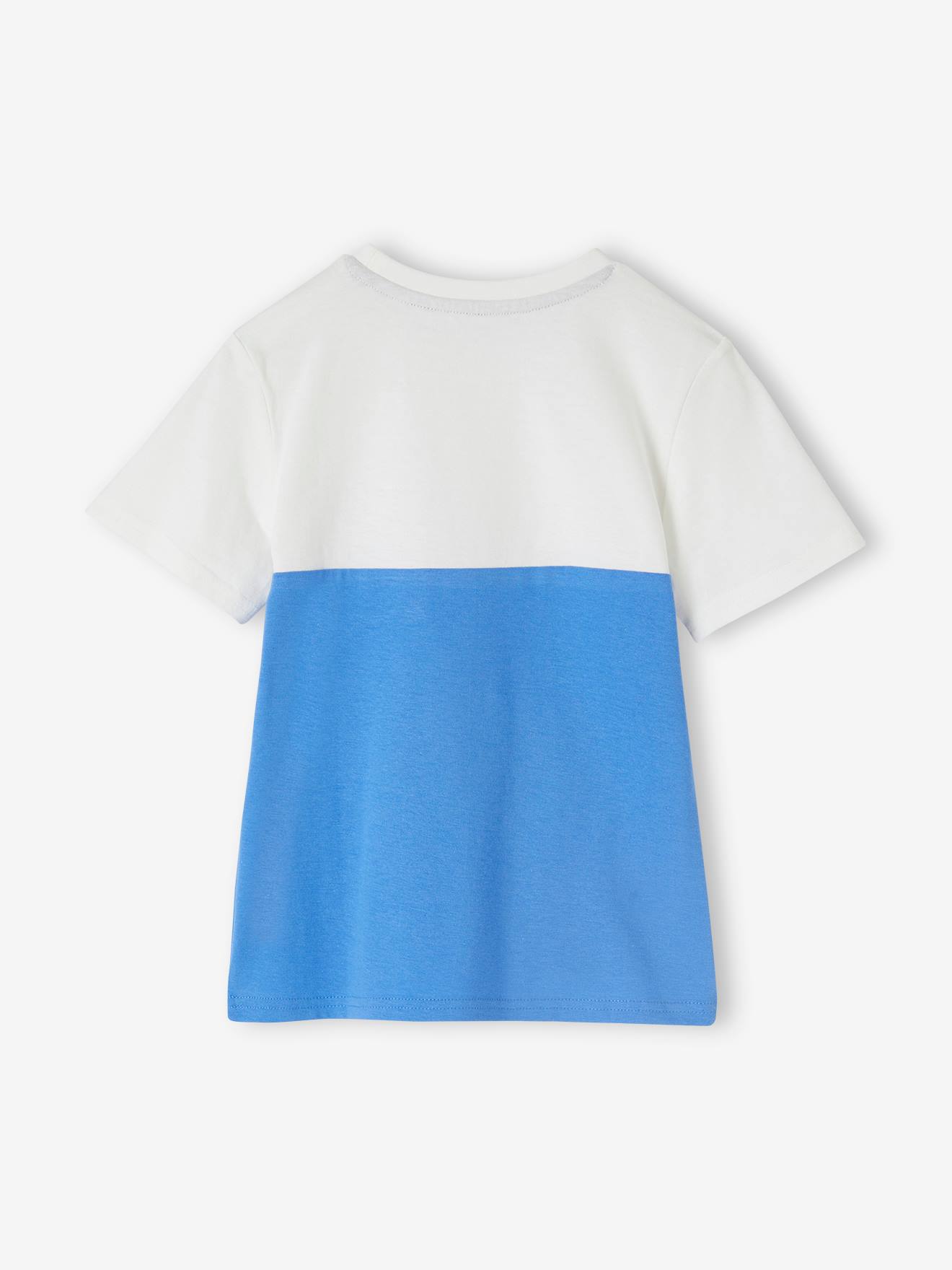 Vertbaudet Jungen T-Shirt, Colorblock Oeko-Tex - azurblau