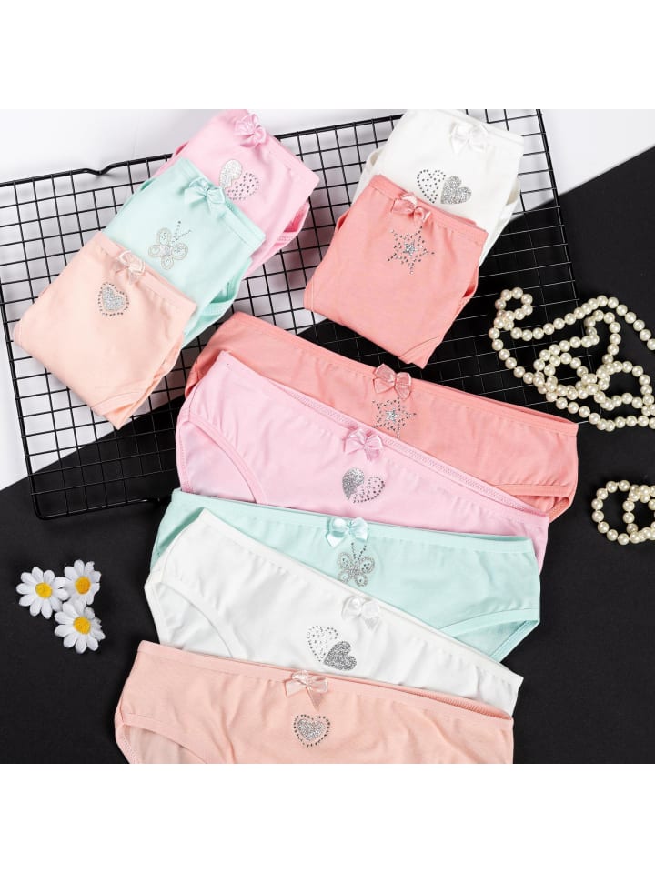 LOREZA 10er Set Slips - Strass - Bunt günstig kaufen