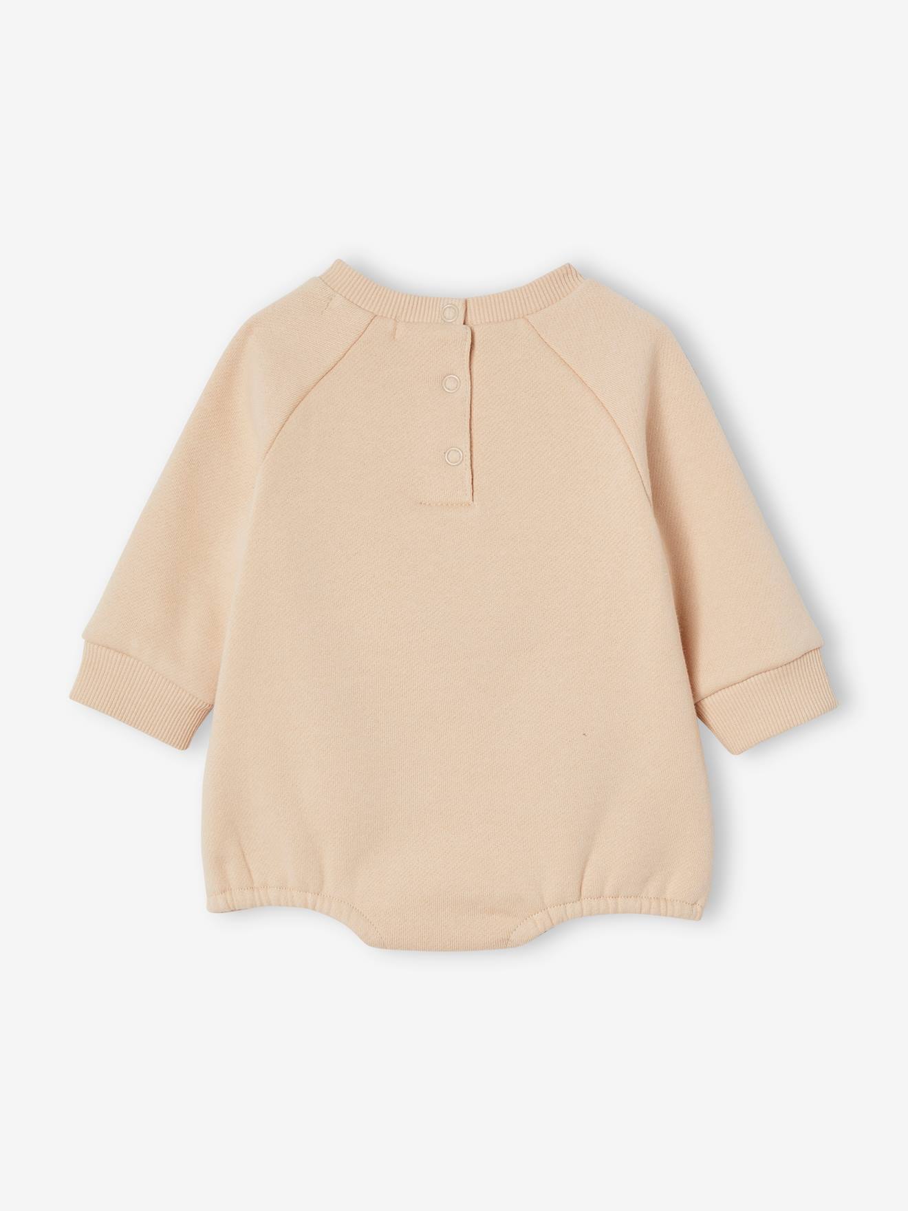 Combinaison barboteuse bébé manches longues sable