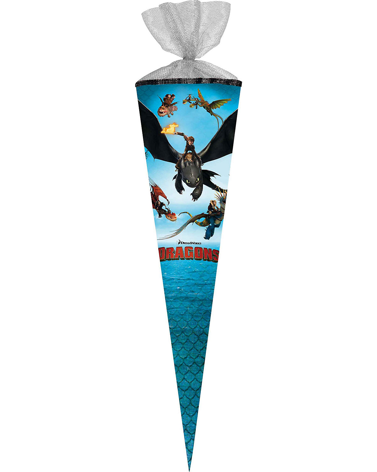 LED Schultüten-Set Dragons, 4-tlg., 70 cm