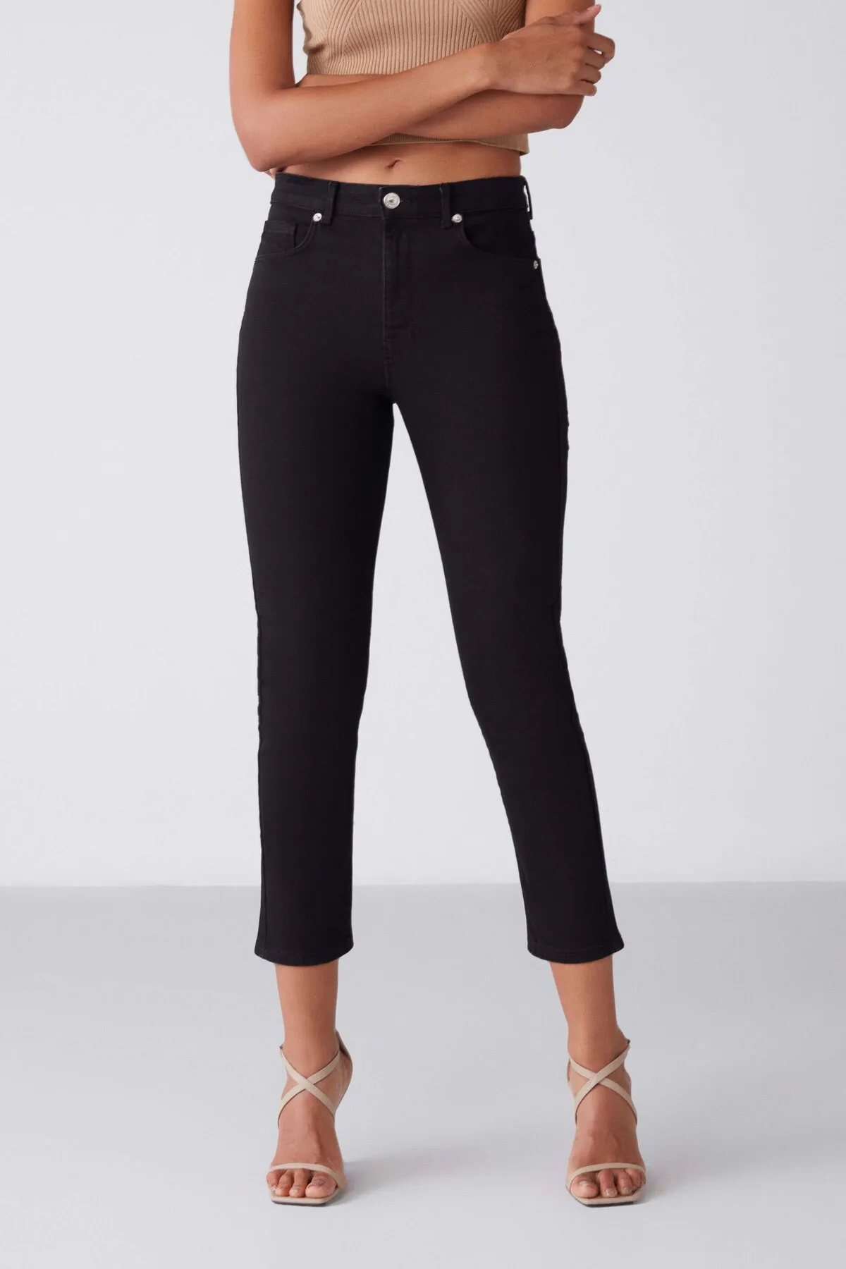 GRIMELANGE  Schwarze Skinny-Fit-Jeans von Gina mit 5 Taschen für Damen