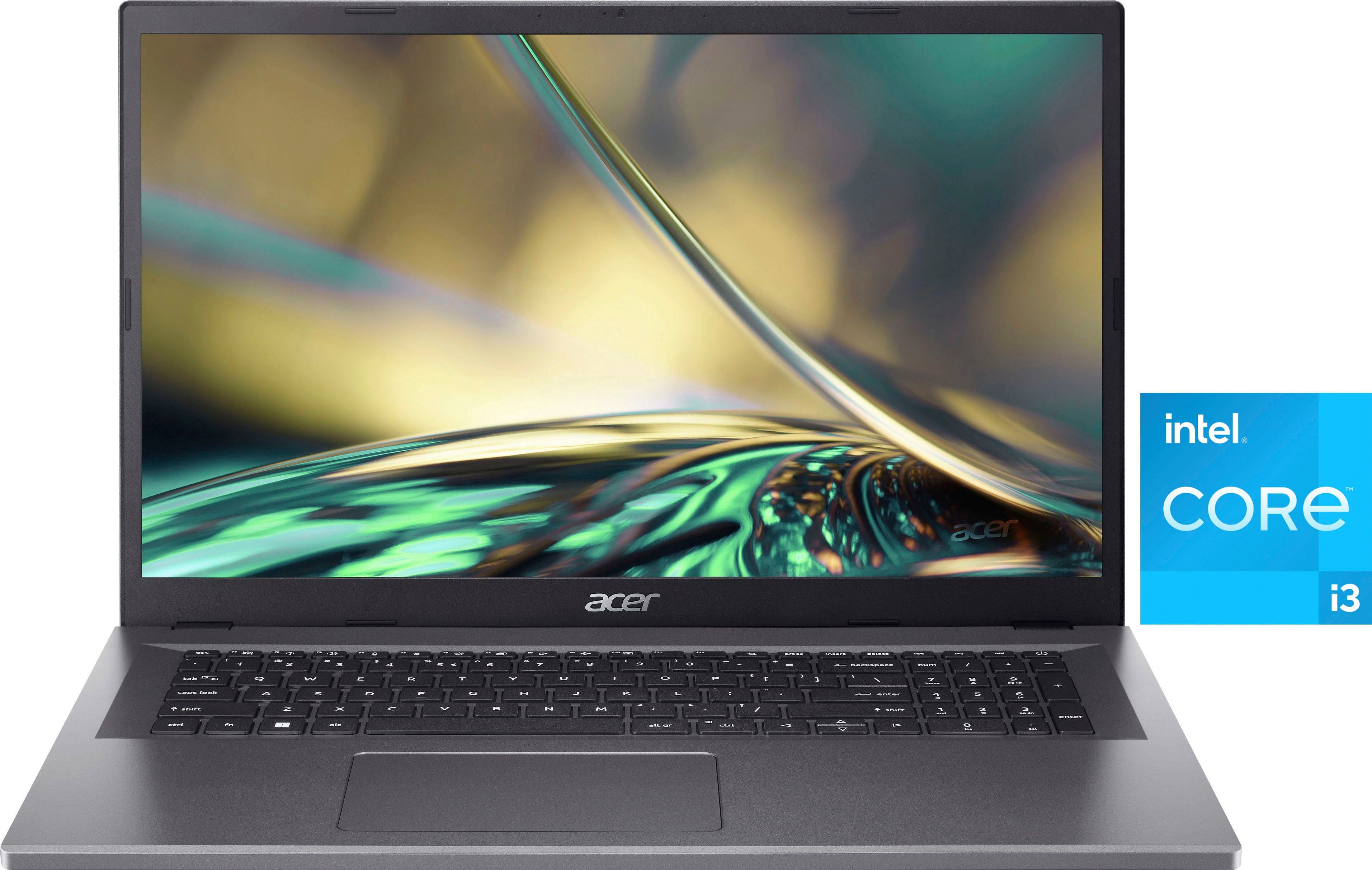Acer A317-55P-37CJ Notebook (43,94 cm/17,3 Zoll, Intel Core i3 N305, UHD Graphics, 1000 GB SSD)