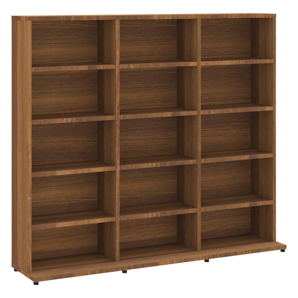 vidaXL CD-Regal CD-Regal Braun Eichen-Optik 102x23x89,5 cm Holzwerkstoff, 1-tlg.