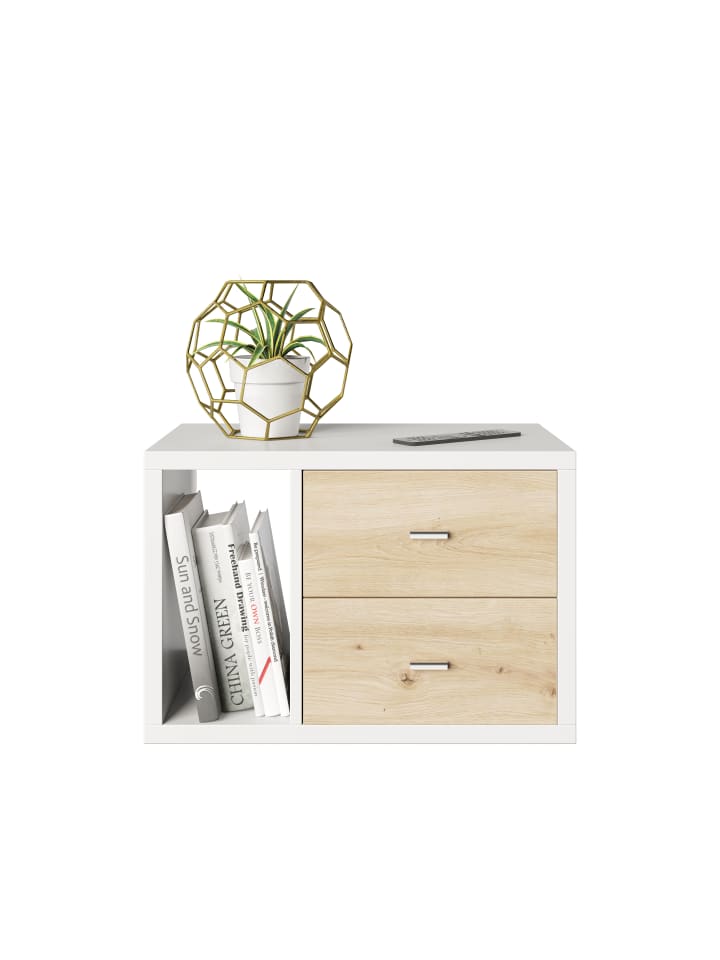 Phoenix Group AG  Fortuna - SET, Beistelltisch / Nachttisch inkl. Schubladeneinsatz, grau, B/H/T: 58x39,2x34cm günstig kaufen onesize
