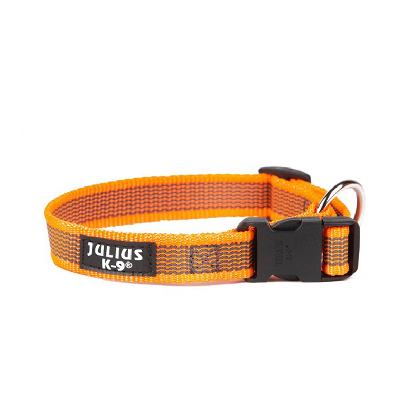 JULIUS-K9 Hundehalsbänder JULIUS-K9 Halsband 20mm x 27-42cm orange/ grau