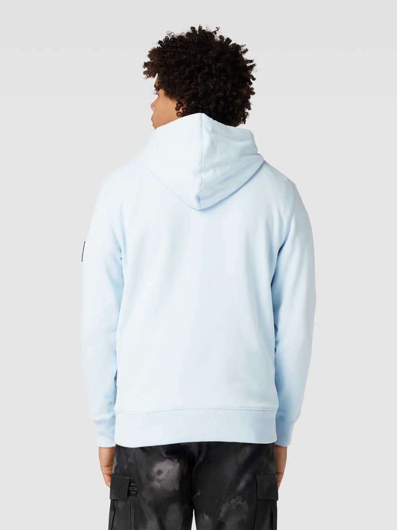 Hoodie mit Label-Detail in hellblau