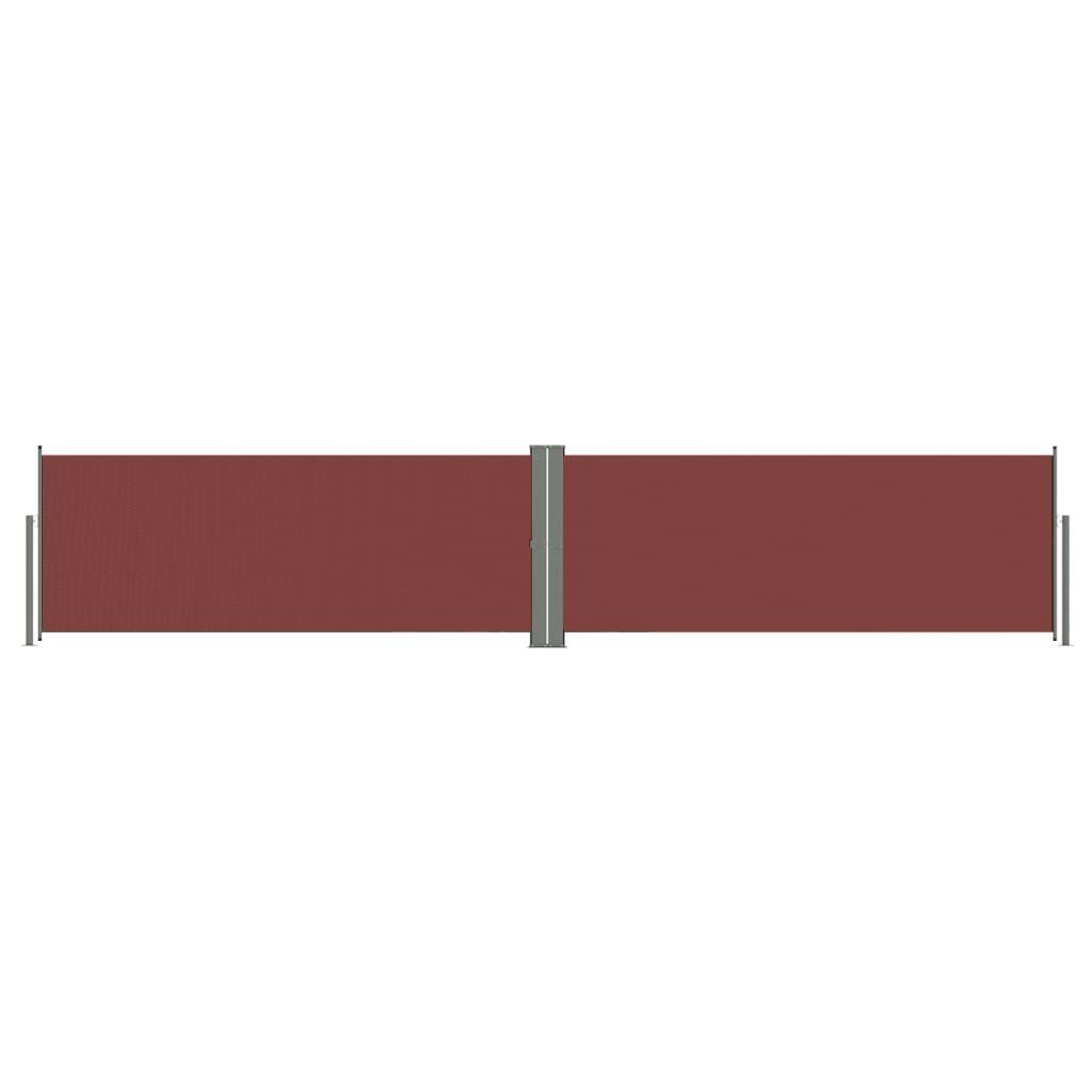 vidaXL Balkonsichtschutz Seitenmarkise Ausziehbar Braun 117x600 cm